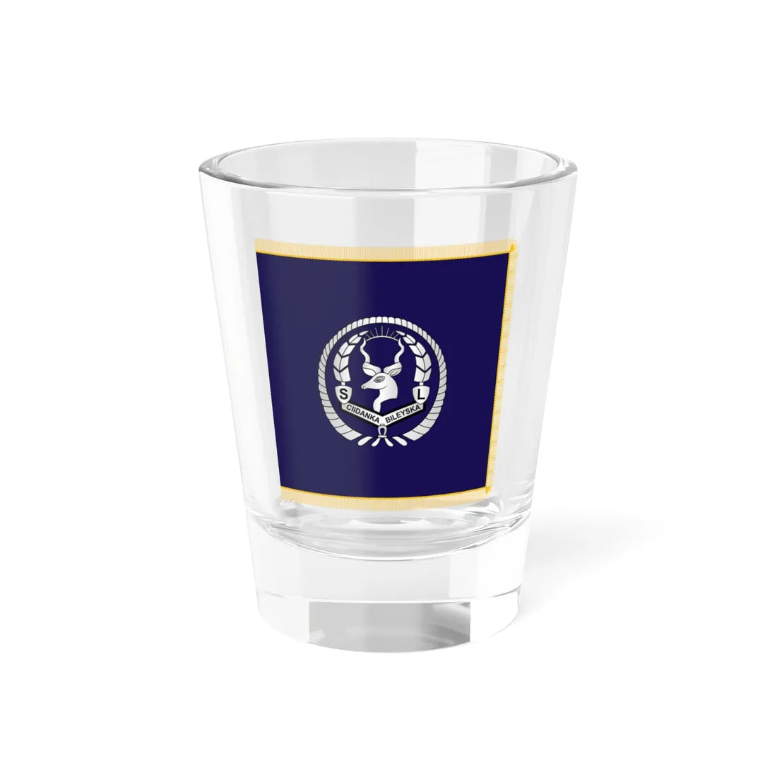 Flag of Chief of Somaliland Police Force (Mali) Shot Glass 1.5oz 1.5oz - Go Mug Yourself