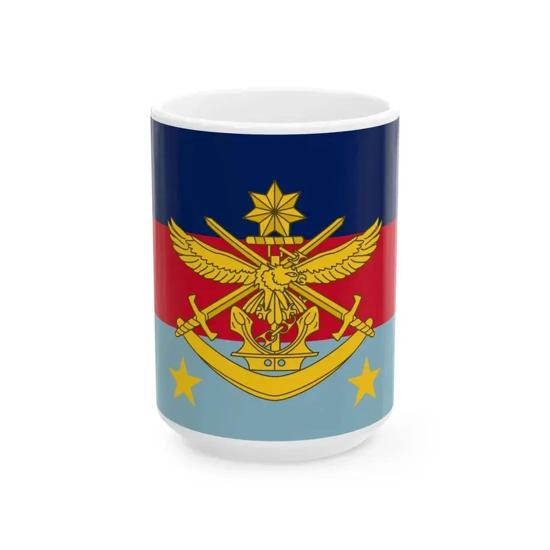 Flag of Chief of the Defence Force Australia (Australia) White Coffee Mug 15oz - Go Mug Yourself