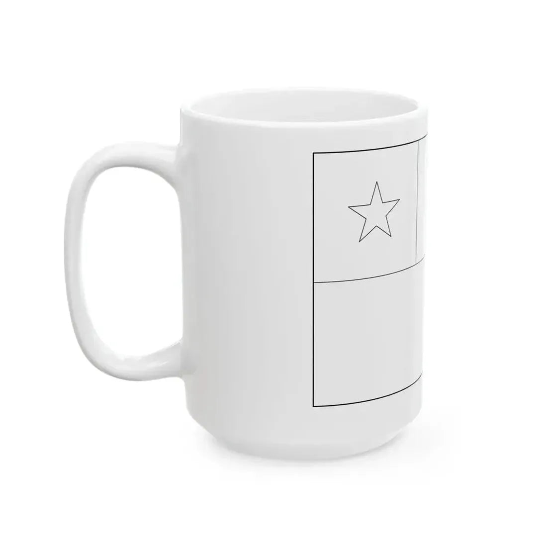 Flag of Chile colouring page (Chile) White Coffee Mug - Go Mug Yourself