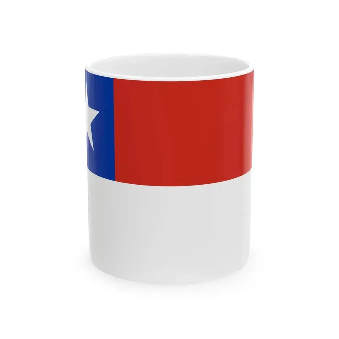Flag of Chile red stripe above variant (Chile) White Coffee Mug 11oz - Go Mug Yourself