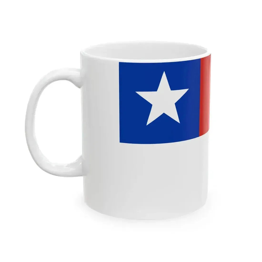 Flag of Chile red stripe above variant (Chile) White Coffee Mug - Go Mug Yourself