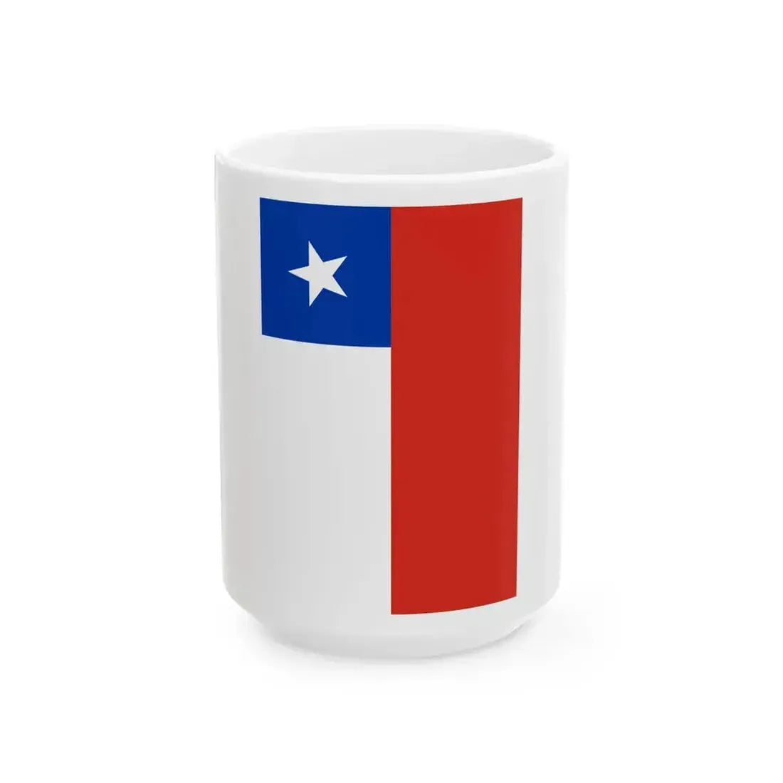 Flag of Chile vertical (Chile) White Coffee Mug 15oz - Go Mug Yourself
