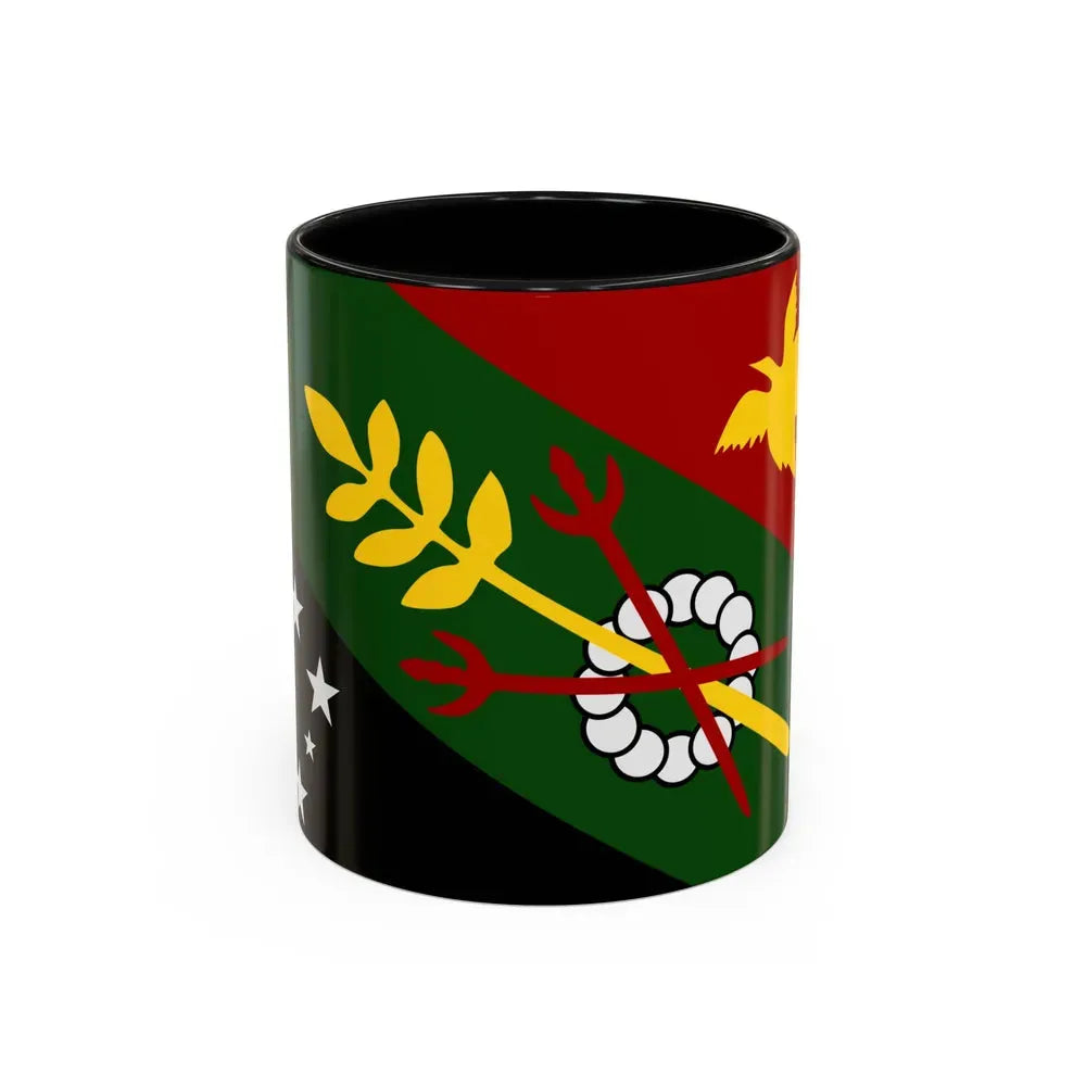 Flag of Chimbu Papa New Guinea - Accent Coffee Mug 11oz Black - Go Mug Yourself