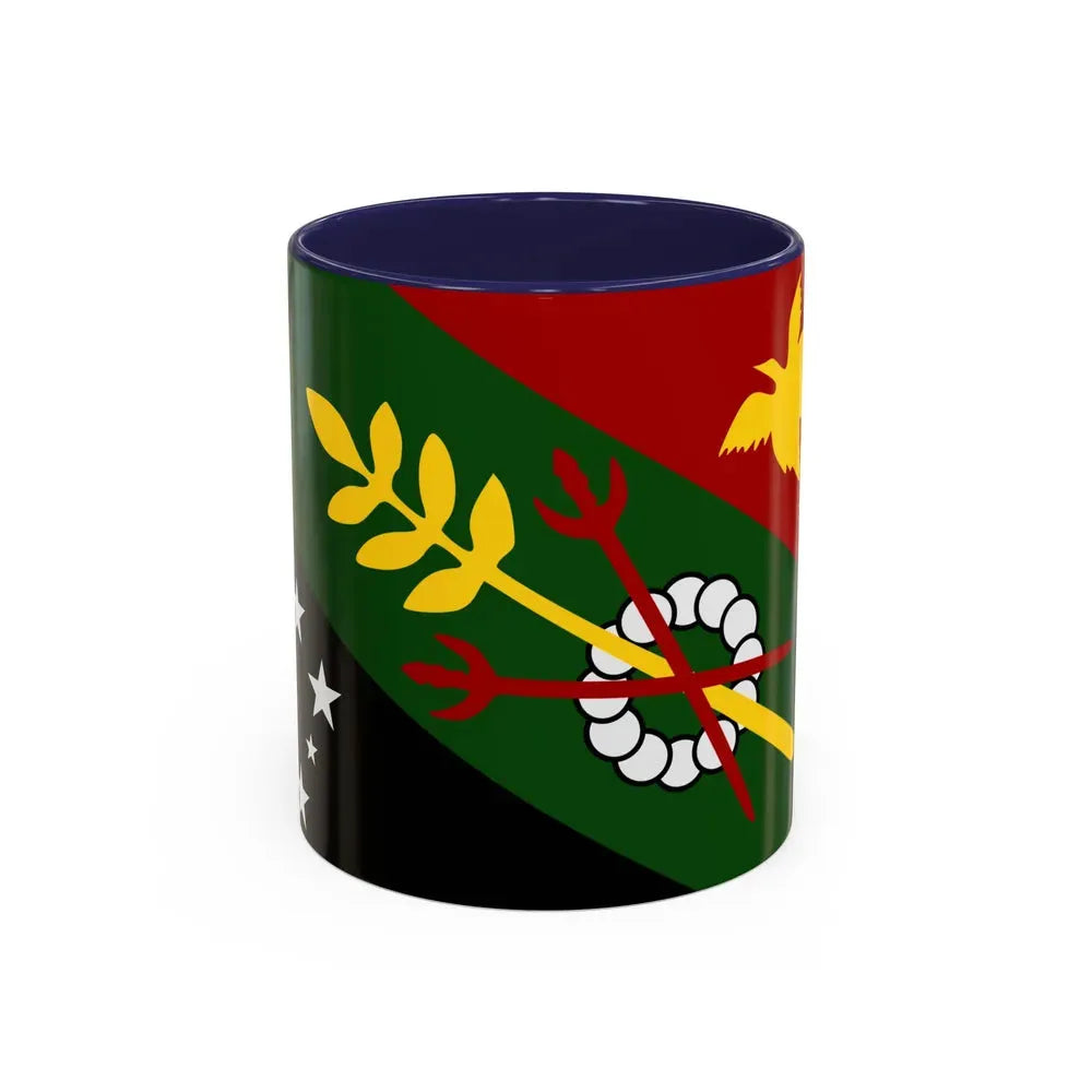 Flag of Chimbu Papa New Guinea - Accent Coffee Mug 11oz Navy - Go Mug Yourself