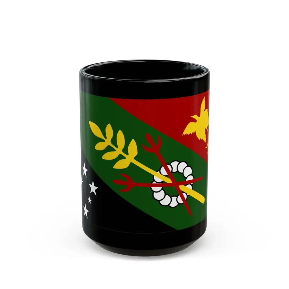 Flag of Chimbu Papa New Guinea - Black Coffee Mug 15oz - Go Mug Yourself