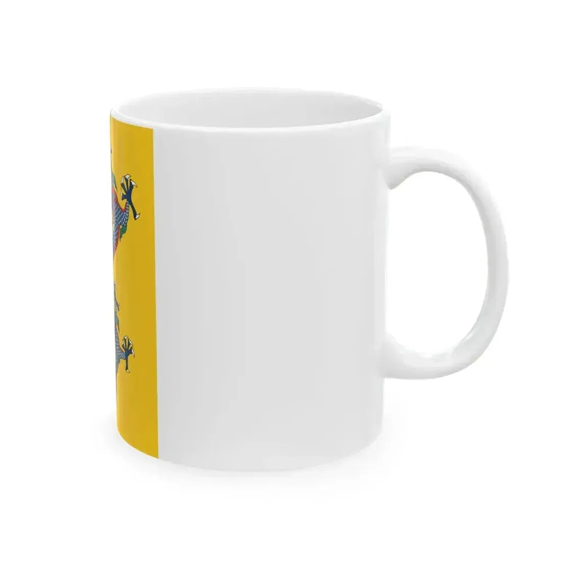 Flag of China 1889-1912 vertical (China) White Coffee Mug - Go Mug Yourself