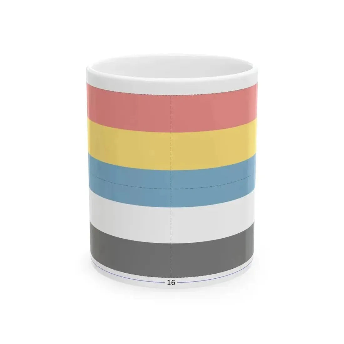Flag of China 1912-1928 construction sheet (China) White Coffee Mug 11oz - Go Mug Yourself