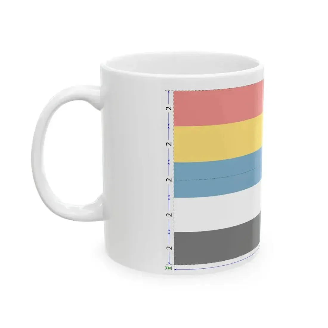 Flag of China 1912-1928 construction sheet (China) White Coffee Mug - Go Mug Yourself