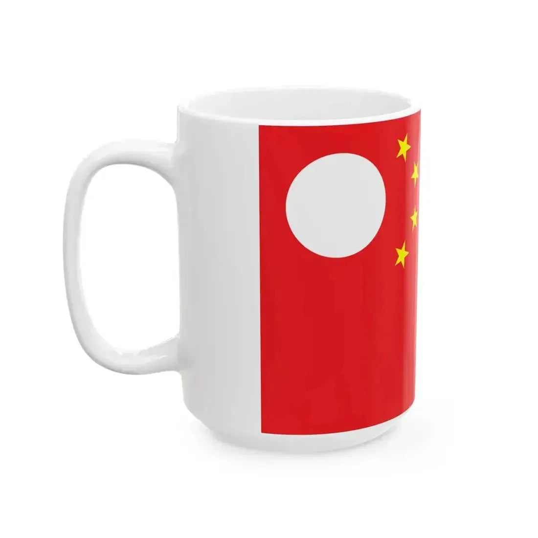 Flag of China as of Romania 1989 version (China) White Coffee Mug - Go Mug Yourself