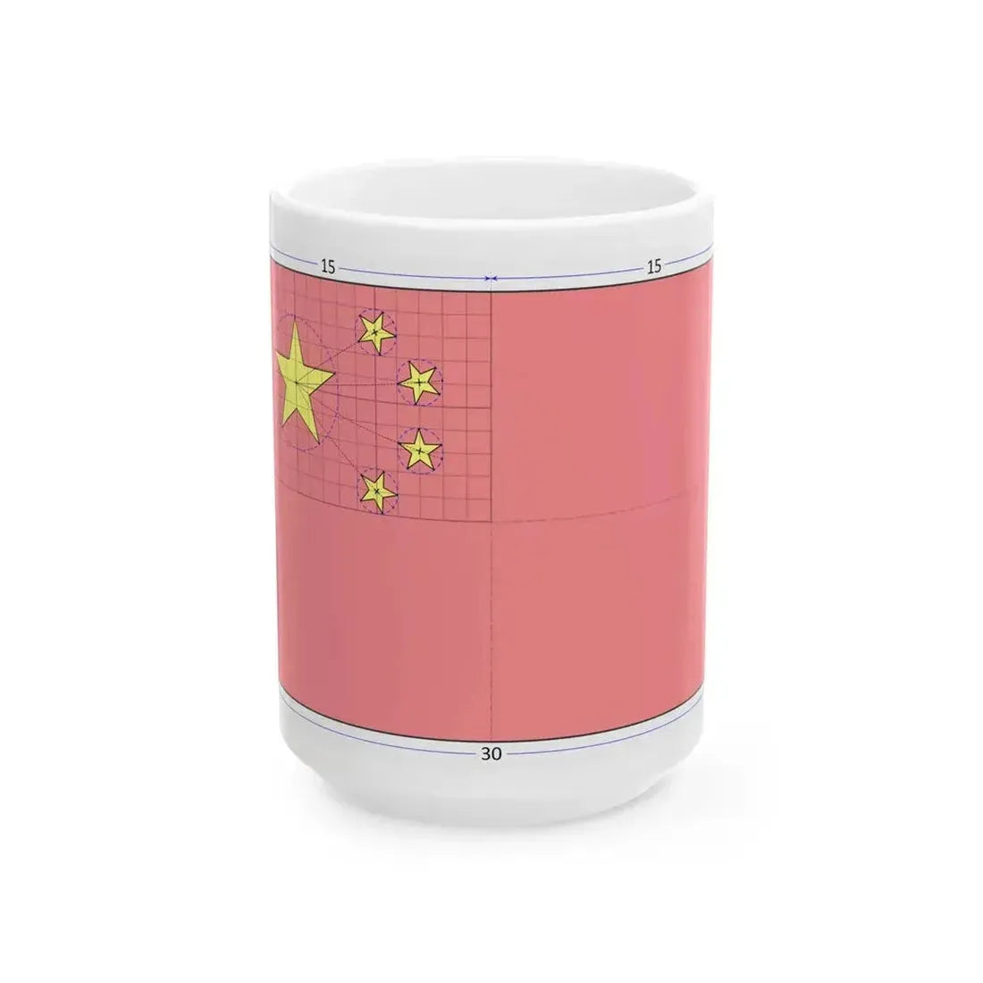Flag of China construction sheet (China) White Coffee Mug 15oz - Go Mug Yourself