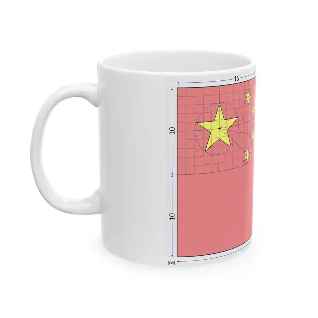 Flag of China construction sheet (China) White Coffee Mug - Go Mug Yourself