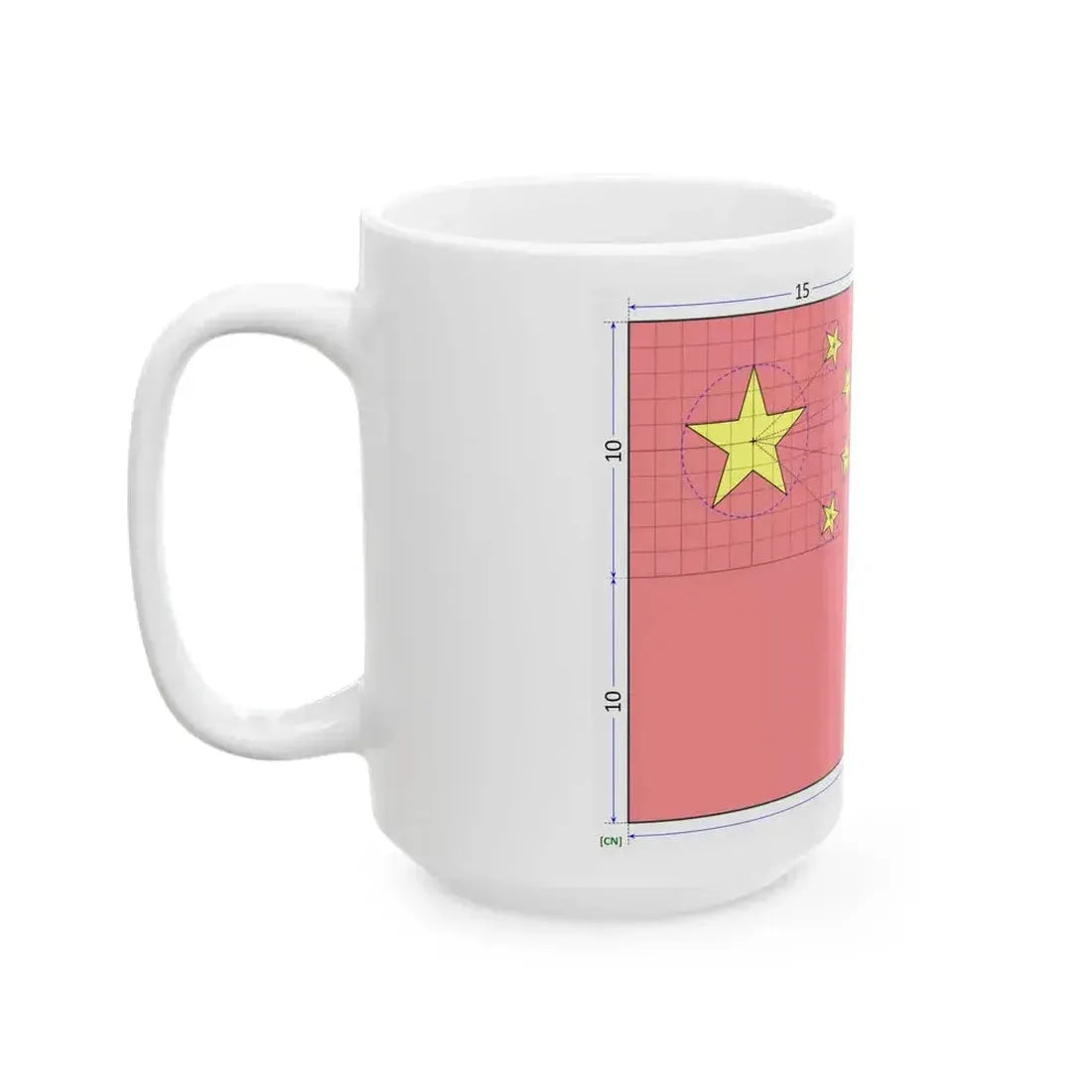 Flag of China construction sheet (China) White Coffee Mug - Go Mug Yourself