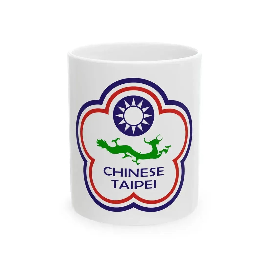 Flag of Chinese Taipei for Deaf 1997-2019 (China) White Coffee Mug 11oz - Go Mug Yourself
