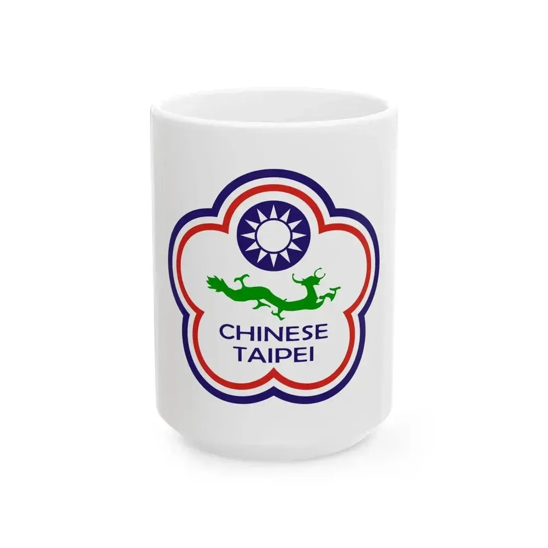 Flag of Chinese Taipei for Deaf 1997-2019 (China) White Coffee Mug 15oz - Go Mug Yourself