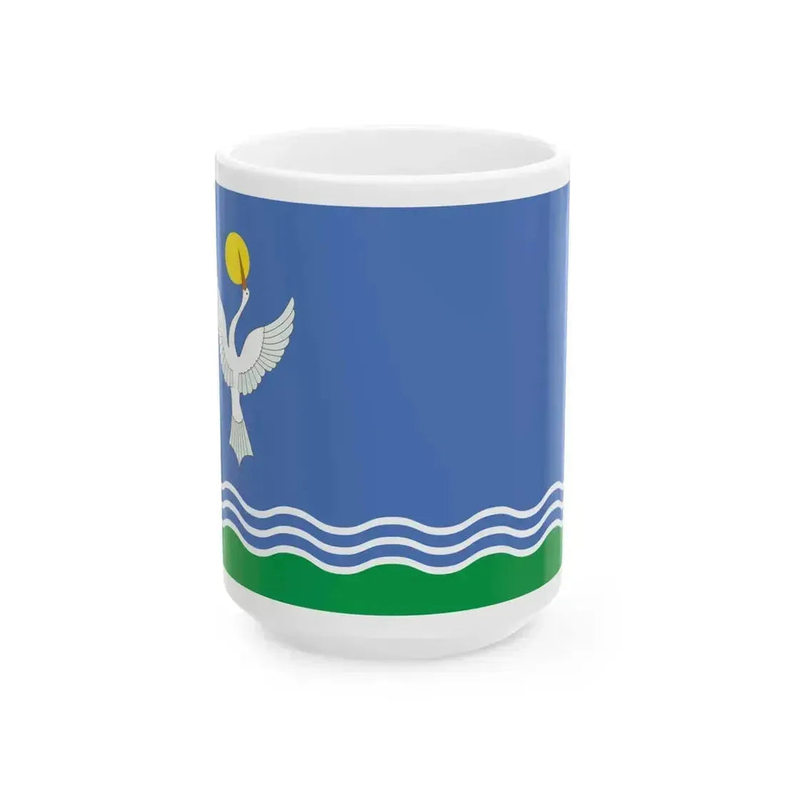 Flag of Chishminsky rayon (Russia) White Coffee Mug 15oz - Go Mug Yourself