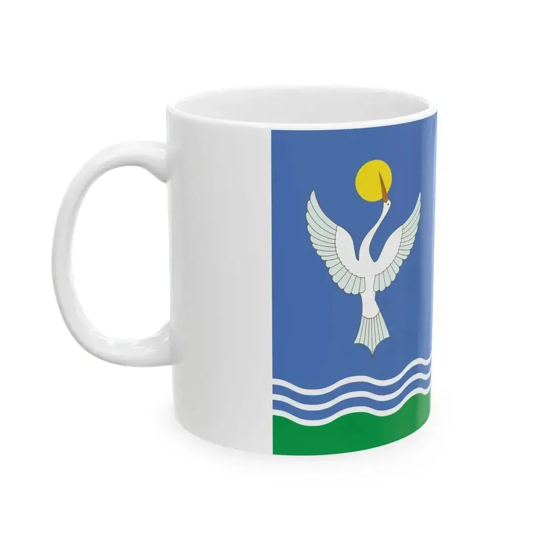 Flag of Chishminsky rayon (Russia) White Coffee Mug - Go Mug Yourself