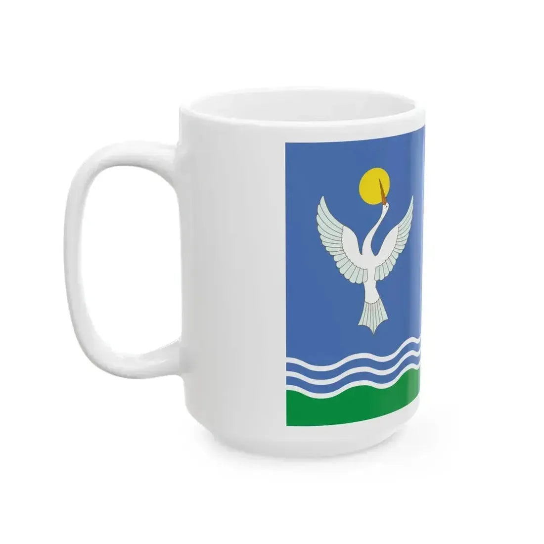 Flag of Chishminsky rayon (Russia) White Coffee Mug - Go Mug Yourself