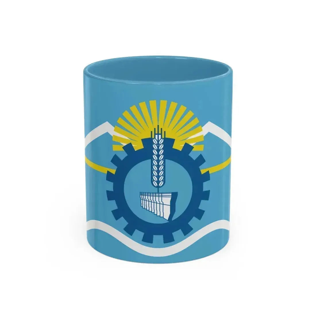 Flag of Chubut Province Argentina - Accent Coffee Mug 11oz Light Blue - Go Mug Yourself