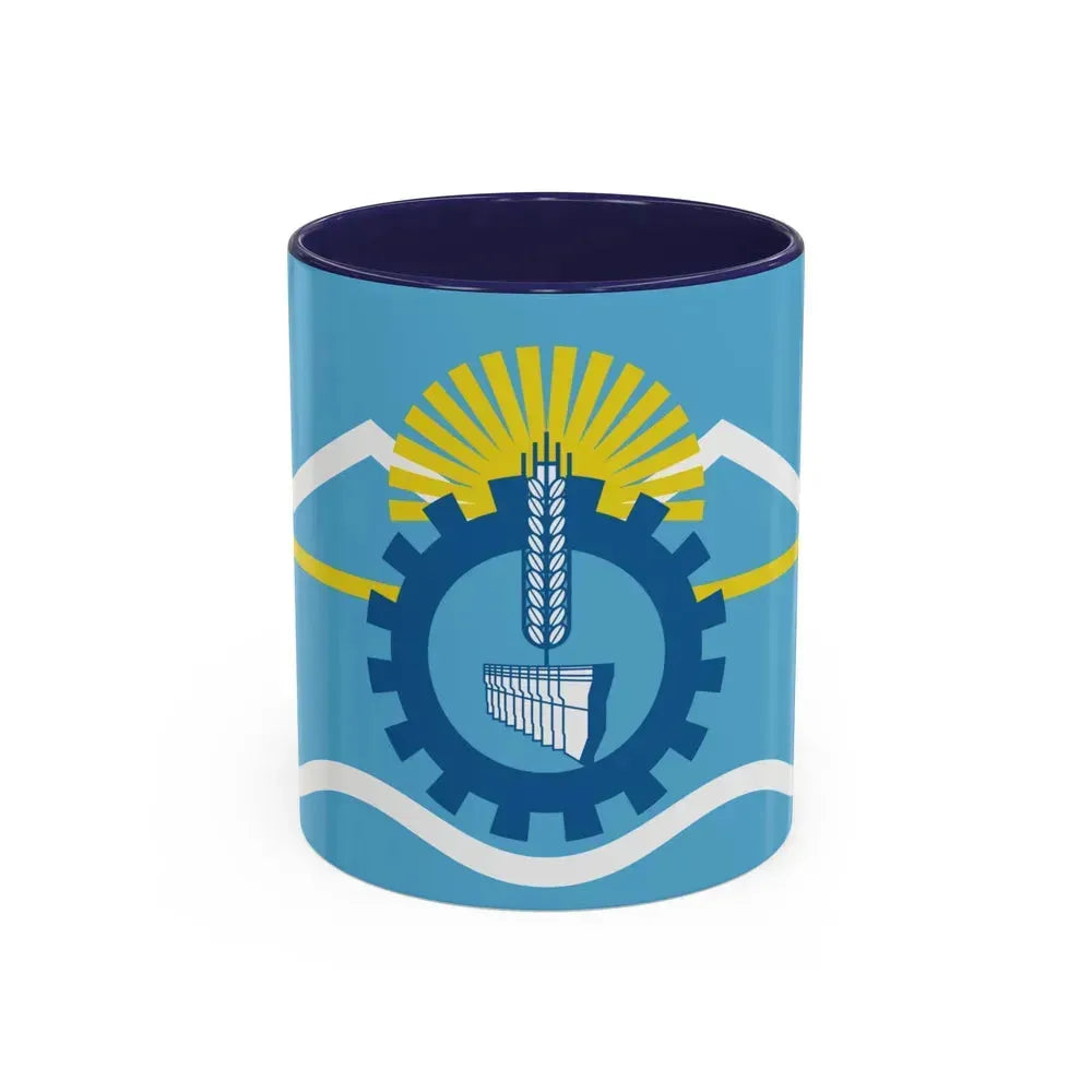 Flag of Chubut Province Argentina - Accent Coffee Mug 11oz Navy - Go Mug Yourself