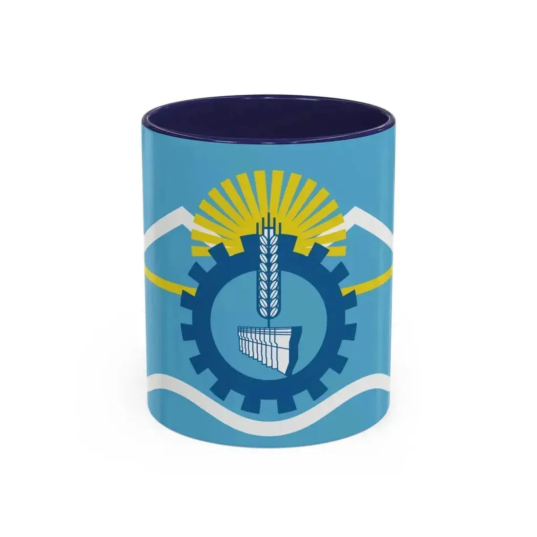 Flag of Chubut Province Argentina - Accent Coffee Mug 11oz Navy - Go Mug Yourself