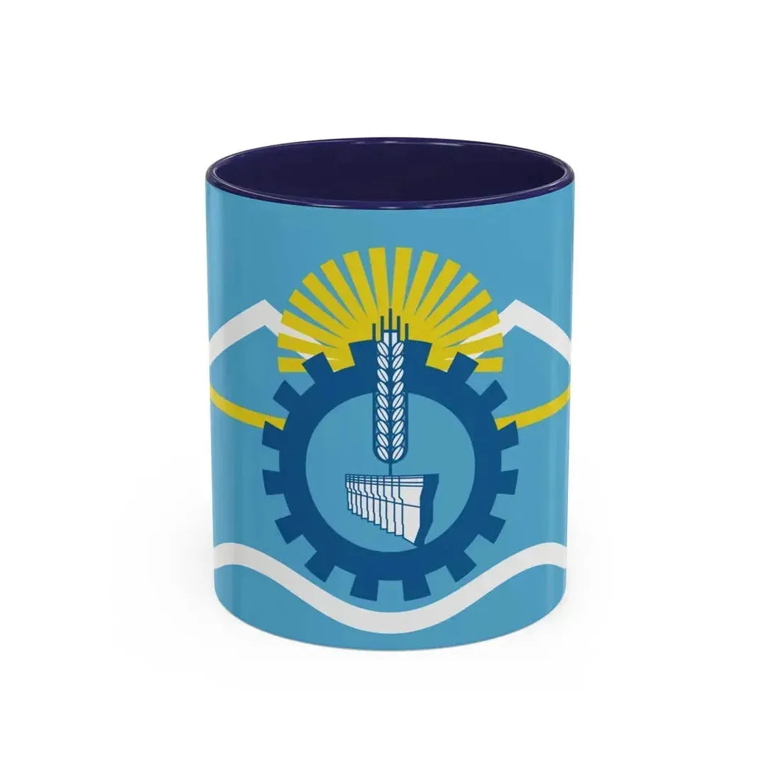 Flag of Chubut Province Argentina - Accent Coffee Mug 11oz Navy - Go Mug Yourself
