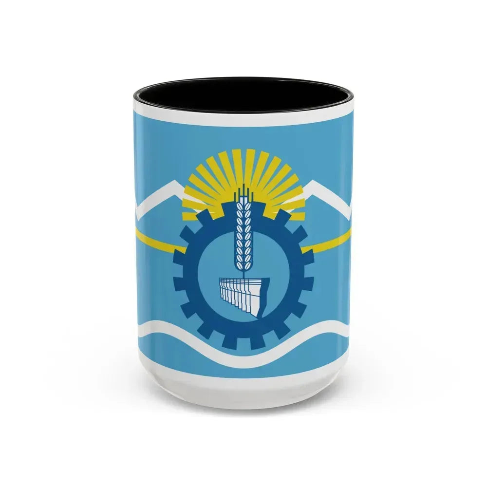 Flag of Chubut Province Argentina - Accent Coffee Mug 15oz Black - Go Mug Yourself
