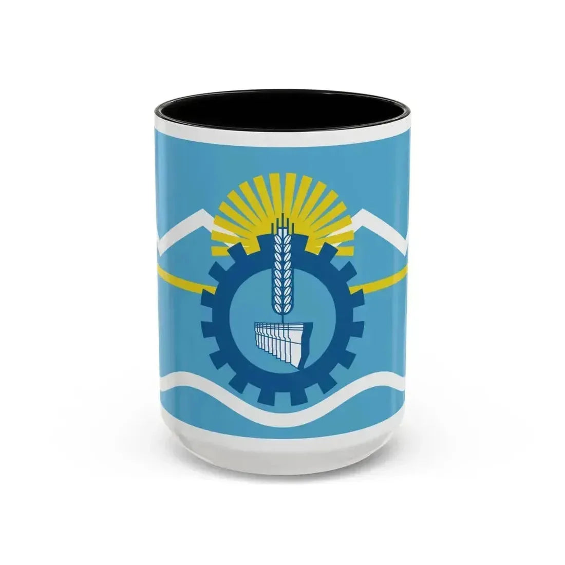 Flag of Chubut Province Argentina - Accent Coffee Mug 15oz Black - Go Mug Yourself