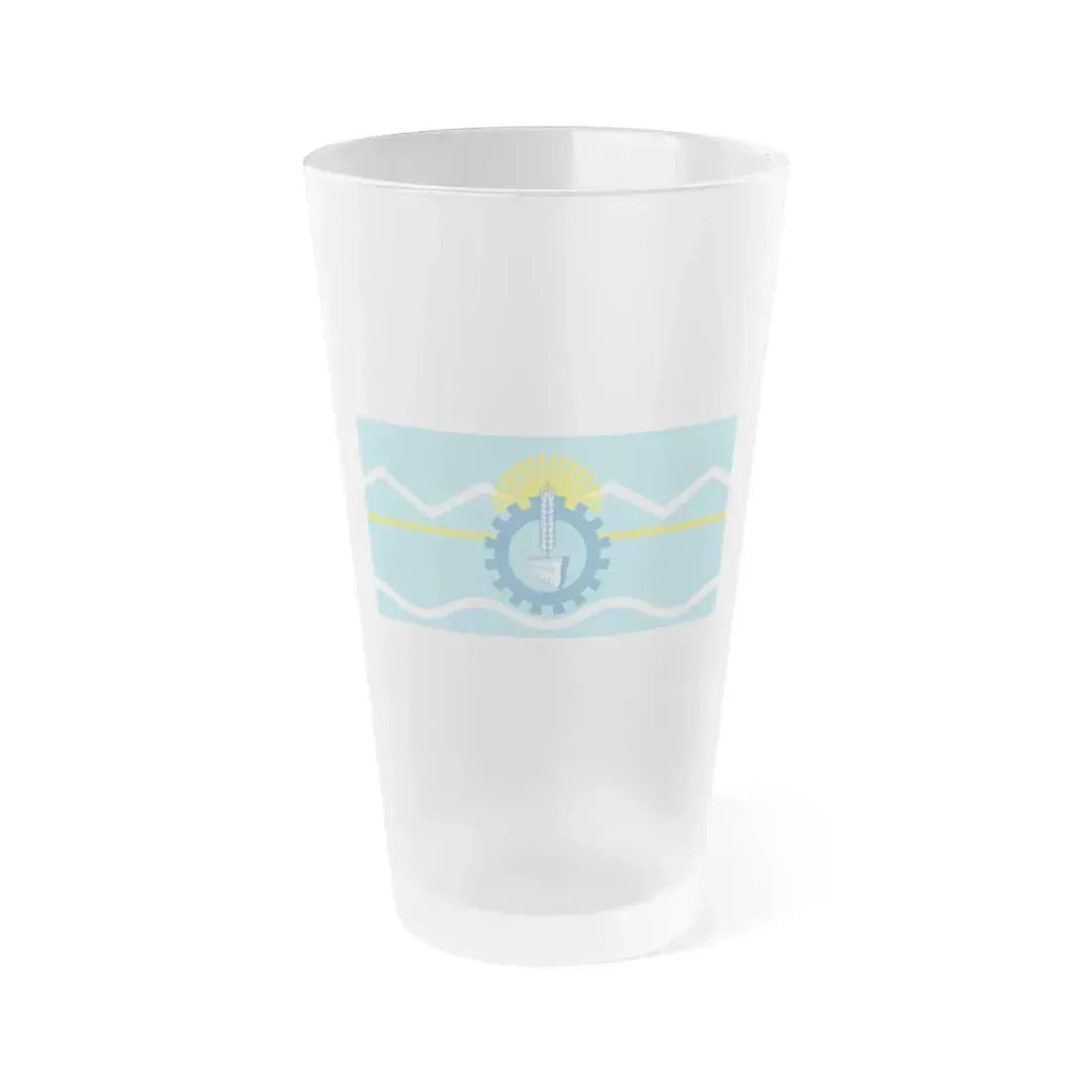 Flag of Chubut Province Argentina - Frosted Pint Glass 16oz 16oz Frosted - Go Mug Yourself