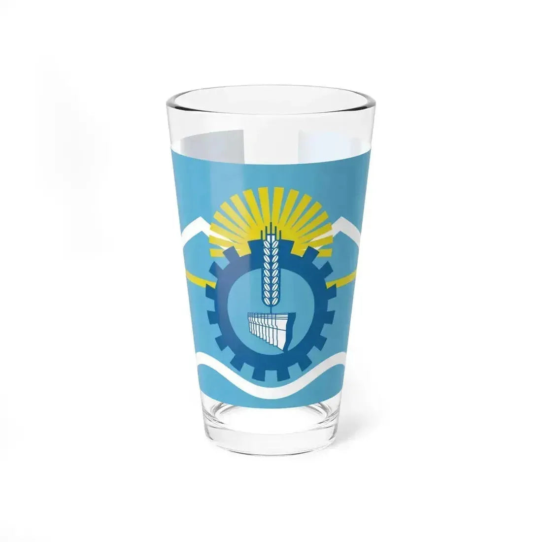 Flag of Chubut Province Argentina - Pint Glass 16oz 16oz - Go Mug Yourself