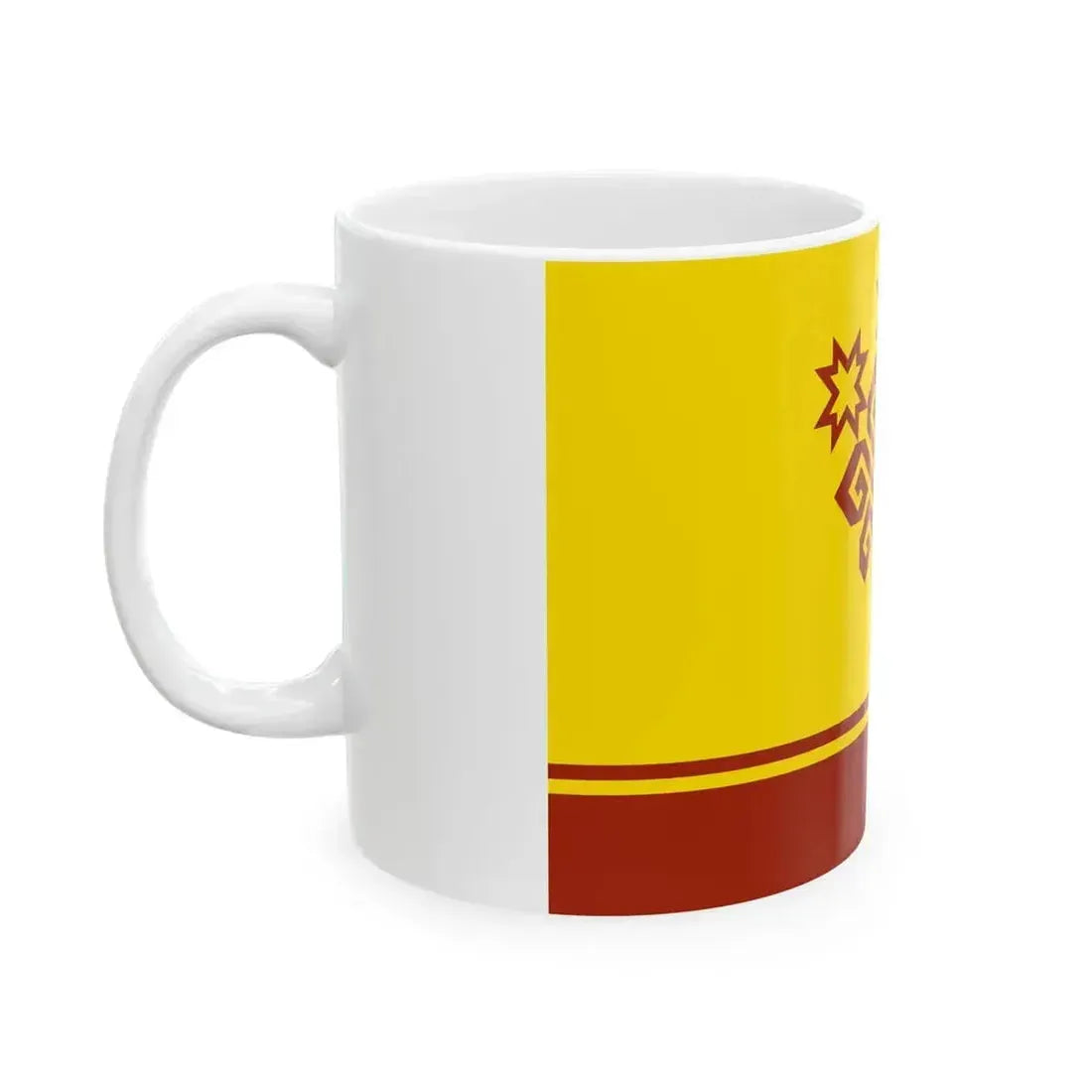 Flag of Chuvashia 3-2 (Russia) White Coffee Mug - Go Mug Yourself