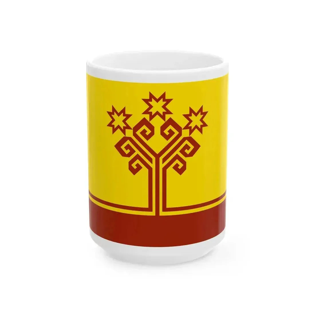Flag of Chuvashia (Russia) White Coffee Mug 15oz - Go Mug Yourself