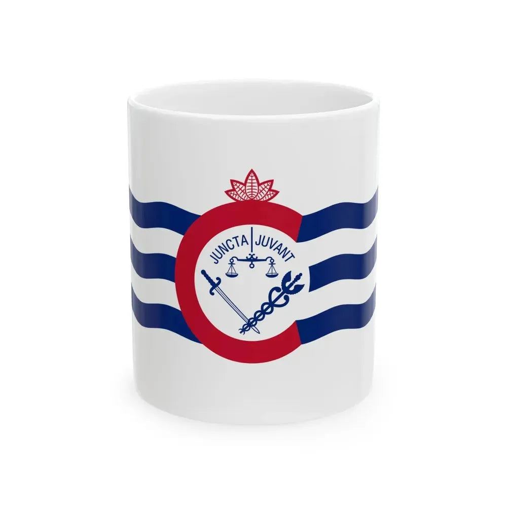 Flag of Cincinnati Ohio (United States) White Coffee Mug 11oz - Go Mug Yourself