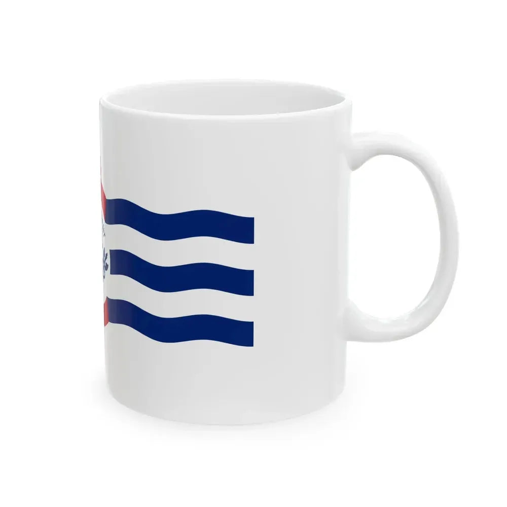 Flag of Cincinnati Ohio (United States) White Coffee Mug - Go Mug Yourself