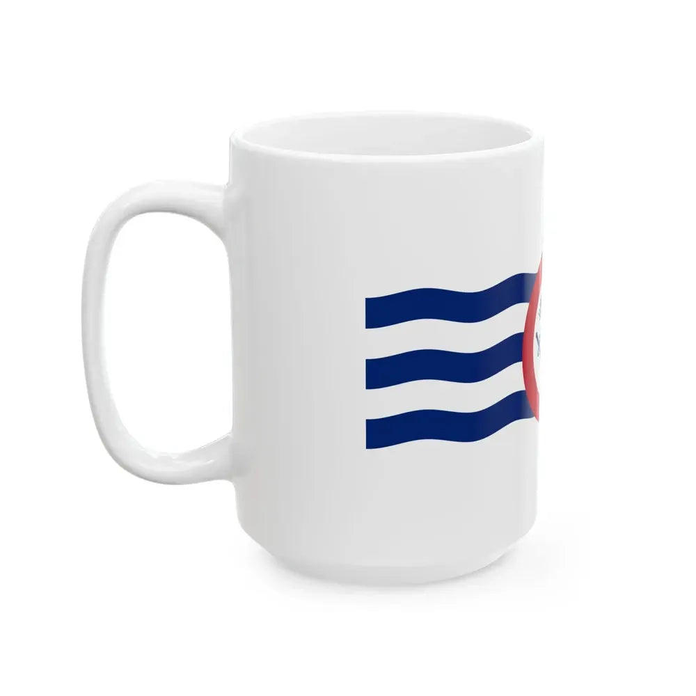 Flag of Cincinnati Ohio (United States) White Coffee Mug - Go Mug Yourself
