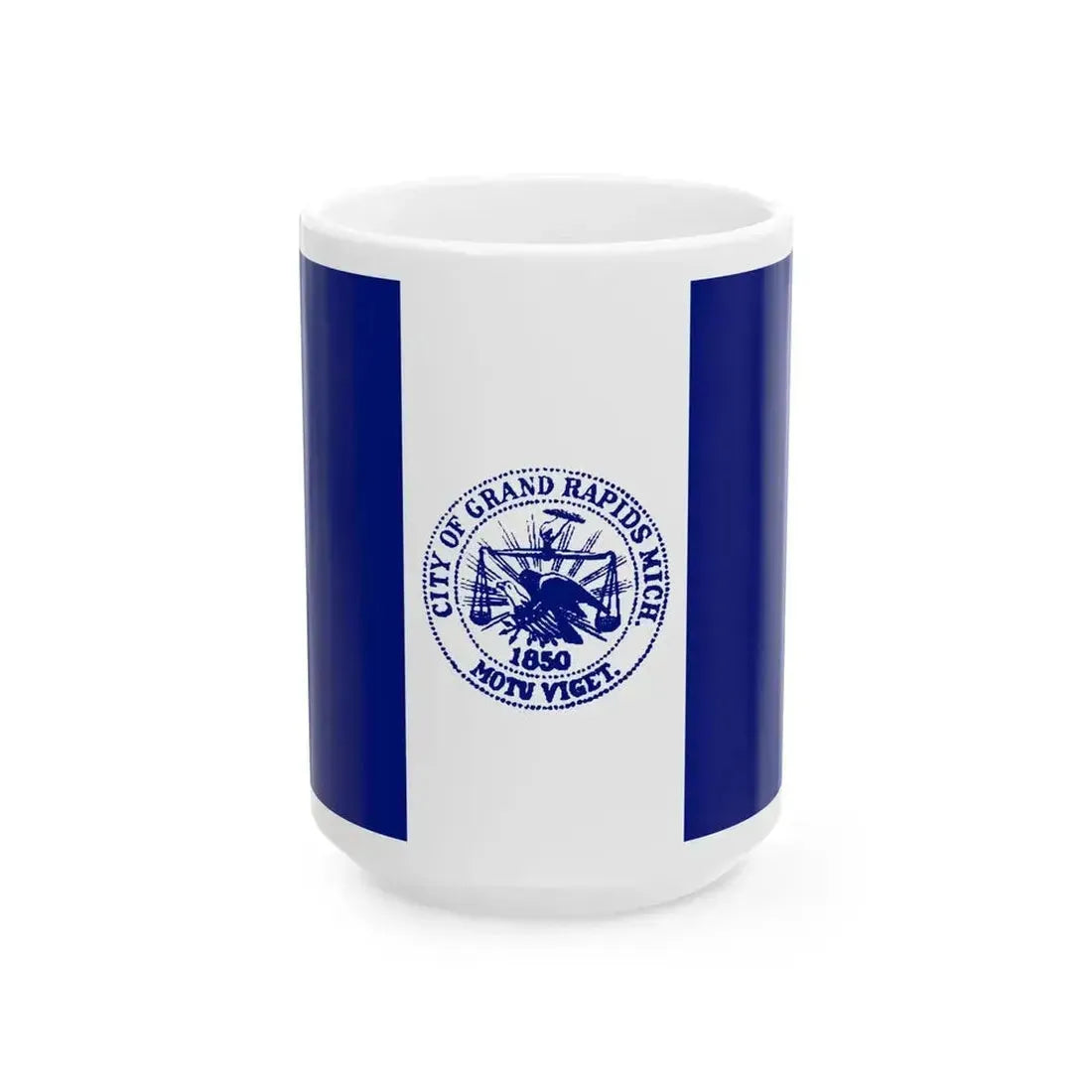 Flag of City of Grand Rapids Michigan (United States) White Coffee Mug 15oz - Go Mug Yourself