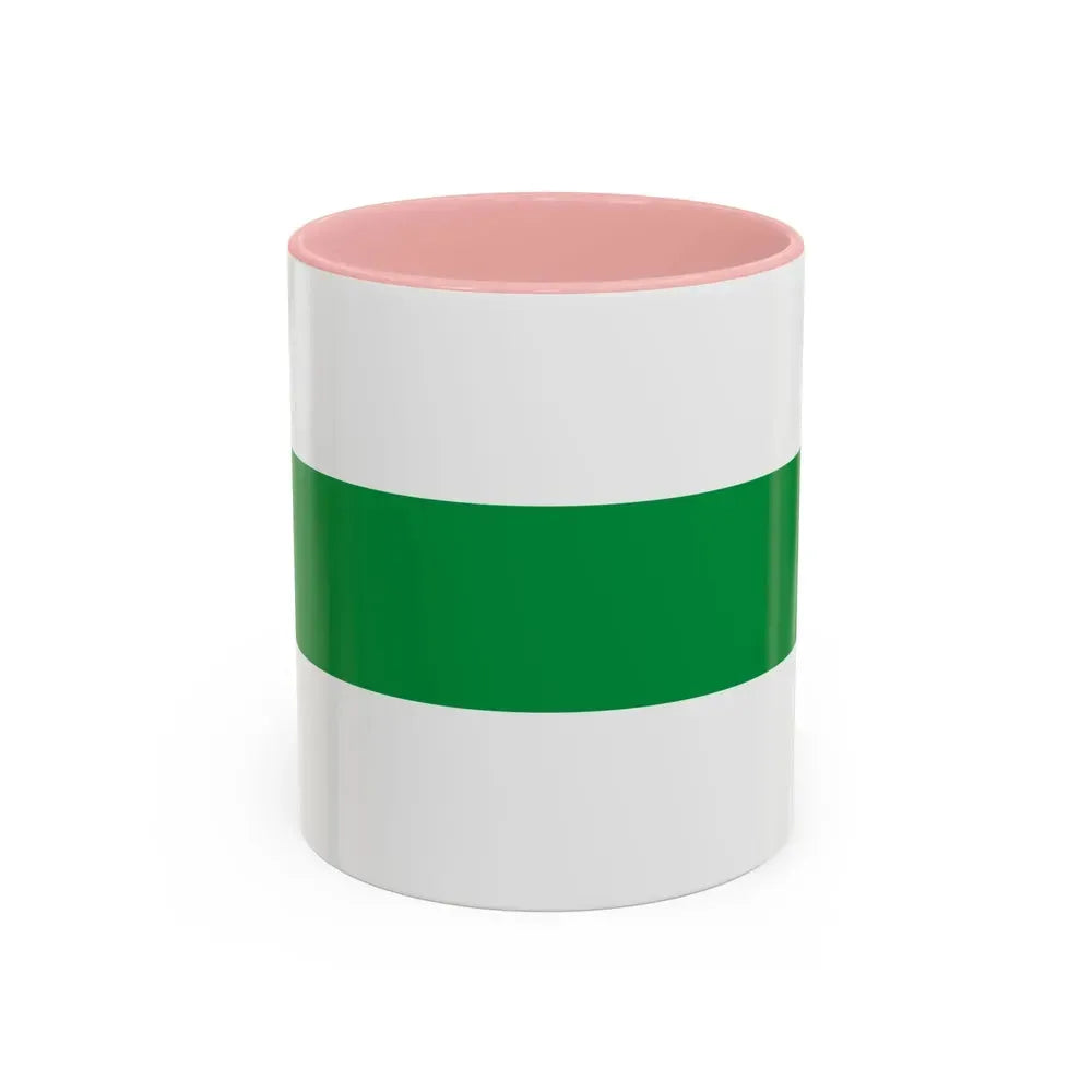 Flag of City of Groningen the capital of the province of Groningen Netherlands - Accent Coffee Mug 11oz Pink - Go Mug Yourself