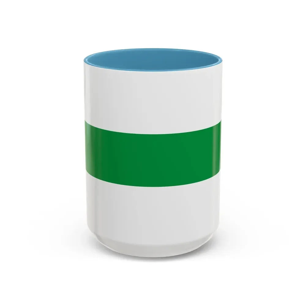 Flag of City of Groningen the capital of the province of Groningen Netherlands - Accent Coffee Mug 15oz Light Blue - Go Mug Yourself