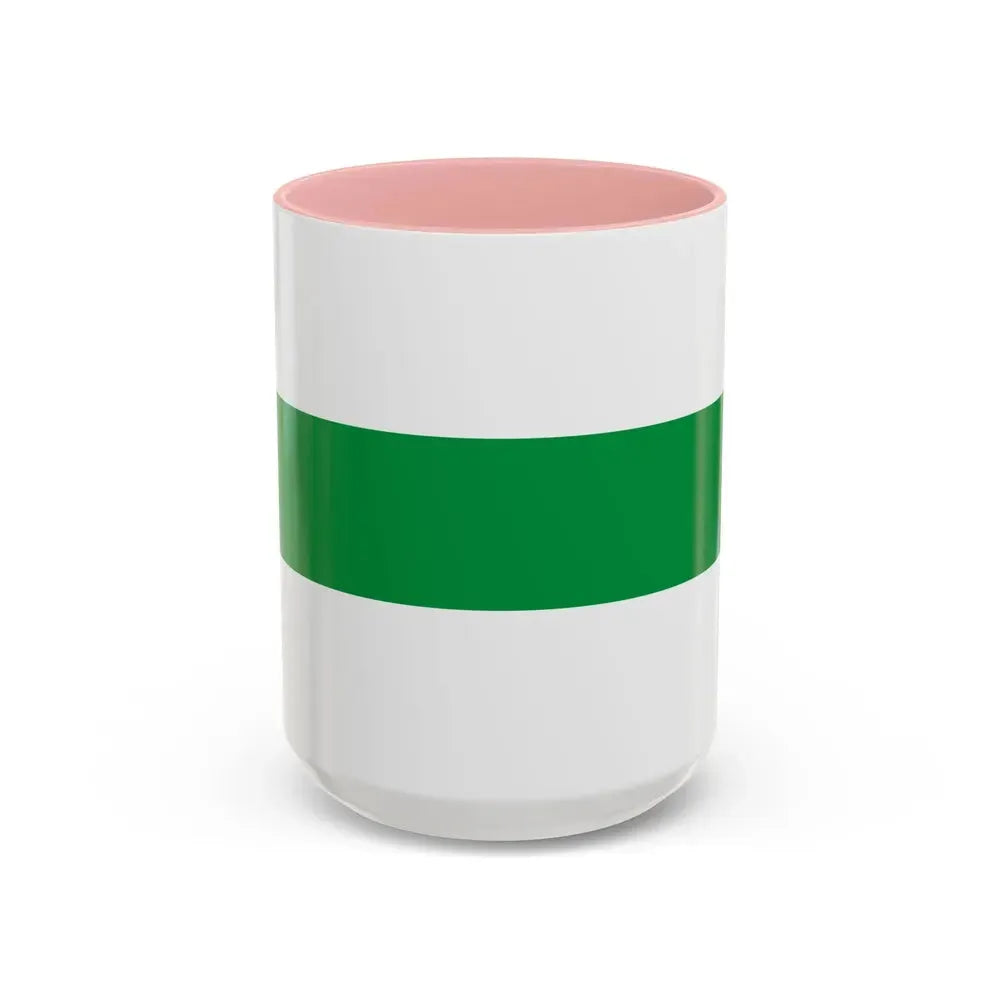Flag of City of Groningen the capital of the province of Groningen Netherlands - Accent Coffee Mug 15oz Pink - Go Mug Yourself
