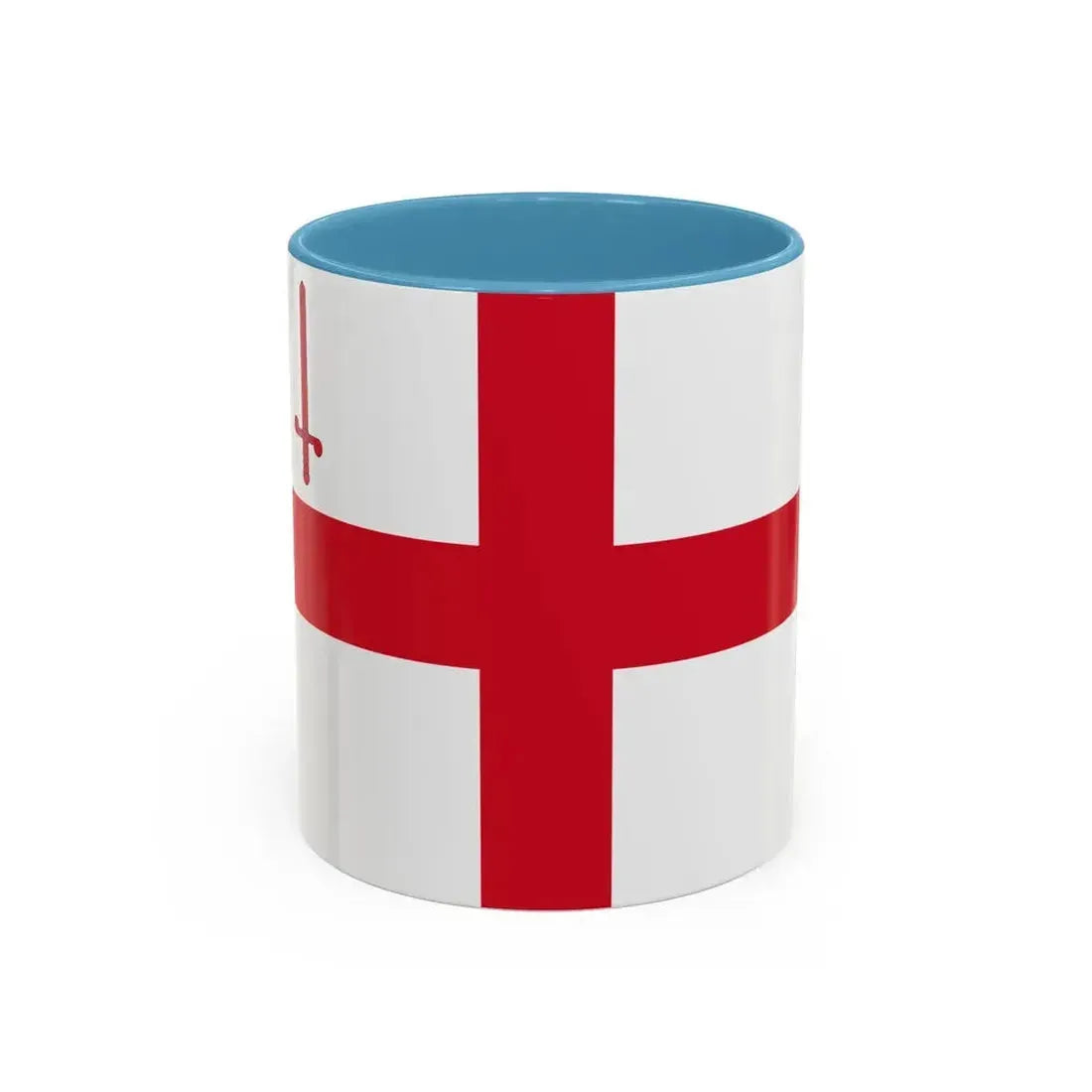 Flag of City of London UK - Accent Coffee Mug 11oz Light Blue - Go Mug Yourself