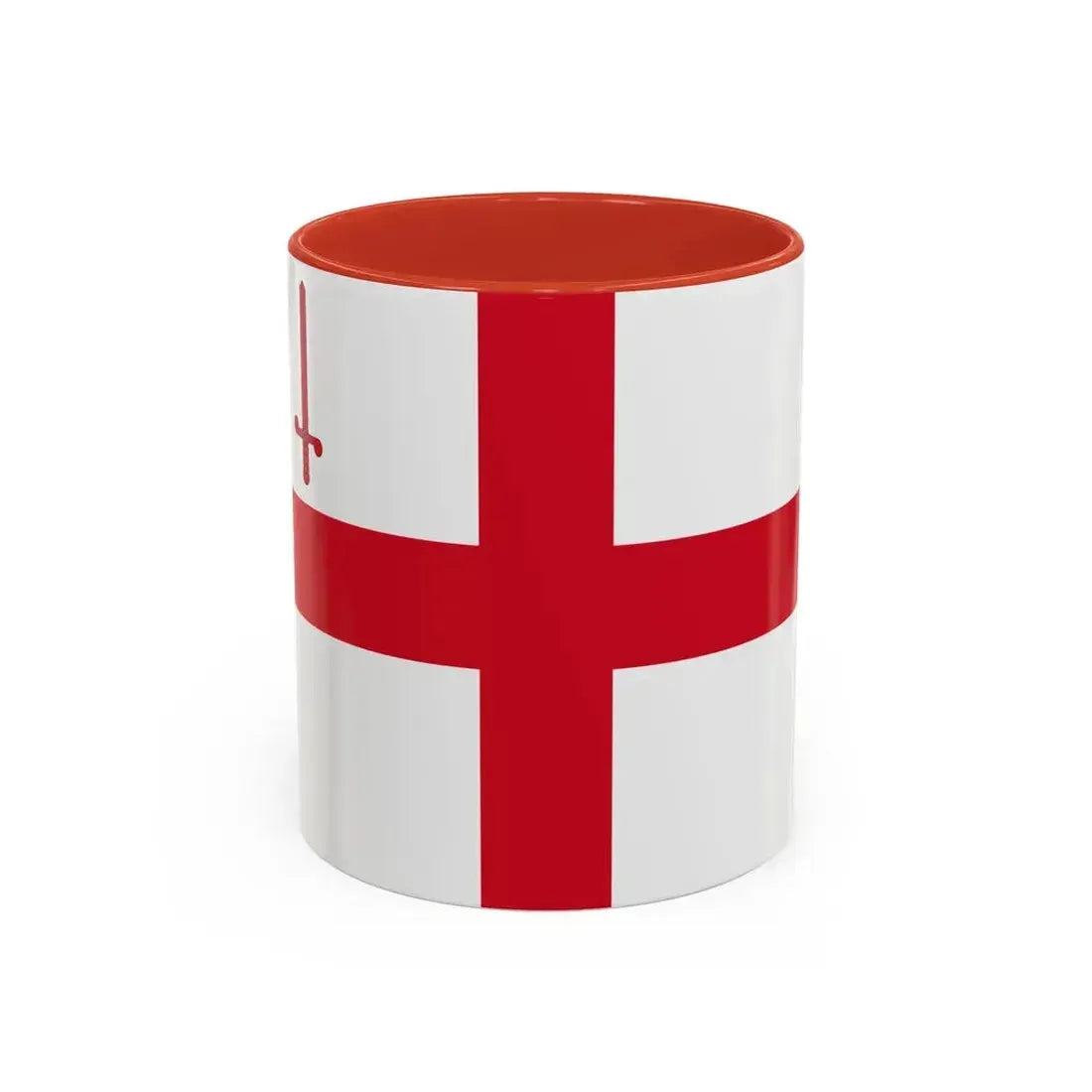 Flag of City of London UK - Accent Coffee Mug 11oz Red - Go Mug Yourself