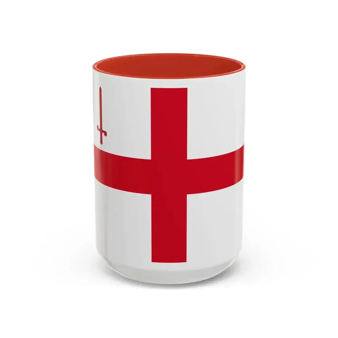 Flag of City of London UK - Accent Coffee Mug 15oz Red - Go Mug Yourself