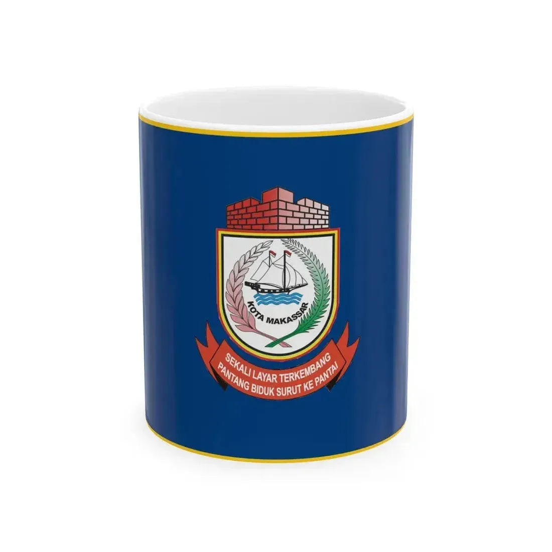 Flag of City of Makassar Indonesia - White Coffee Mug 11oz - Go Mug Yourself