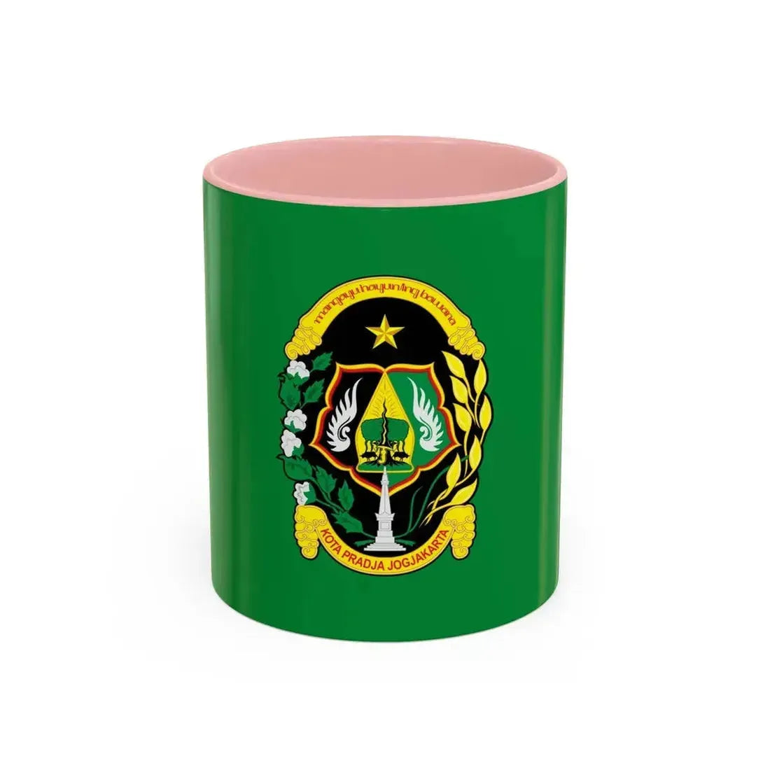 Flag of City of Yogyakarta Indonesia - Accent Coffee Mug 11oz Pink - Go Mug Yourself
