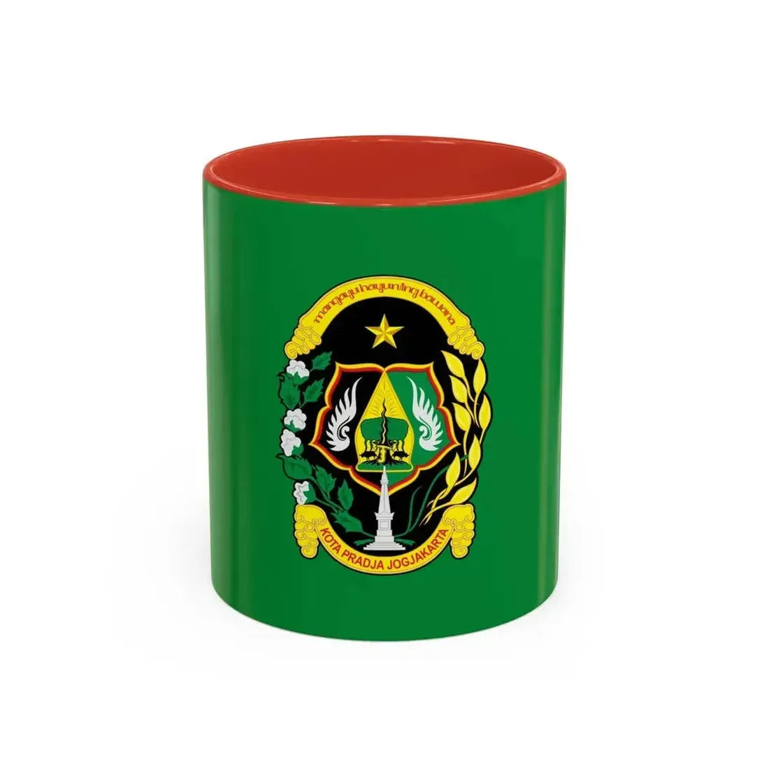 Flag of City of Yogyakarta Indonesia - Accent Coffee Mug 11oz Red - Go Mug Yourself