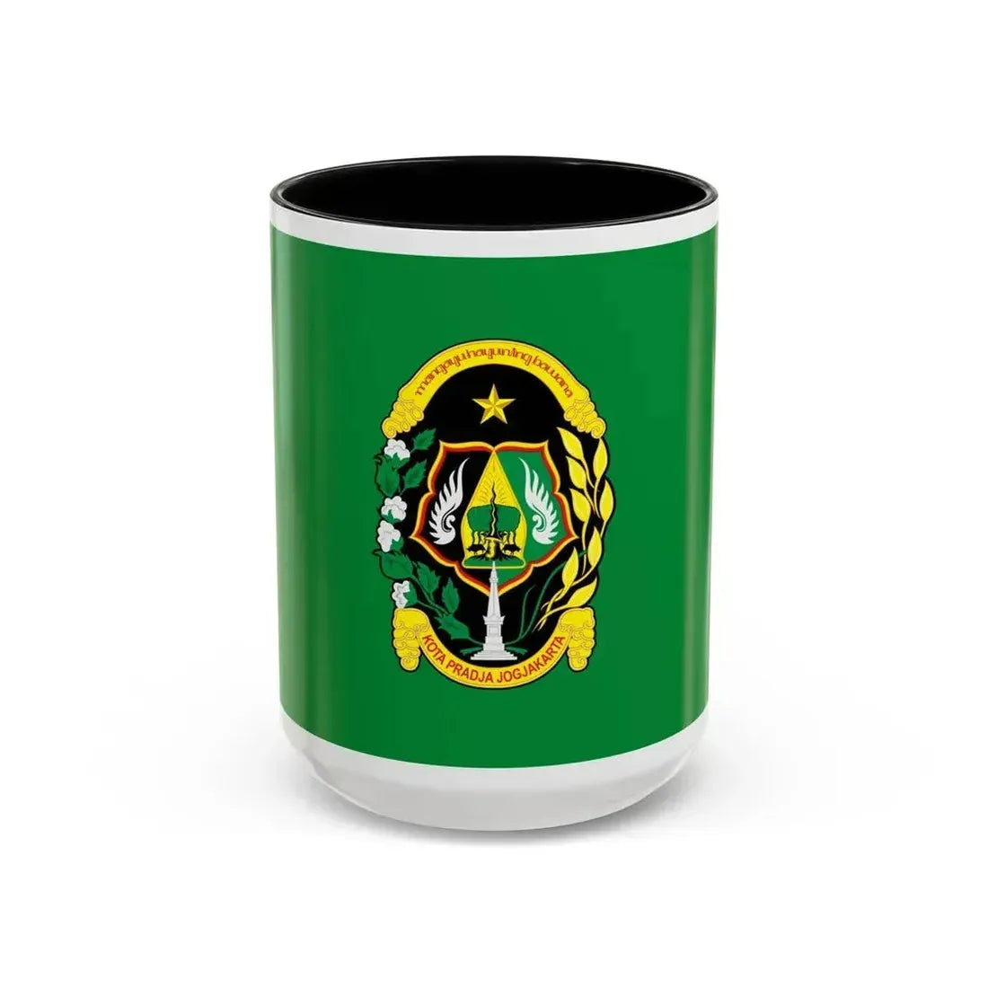 Flag of City of Yogyakarta Indonesia - Accent Coffee Mug 15oz Black - Go Mug Yourself