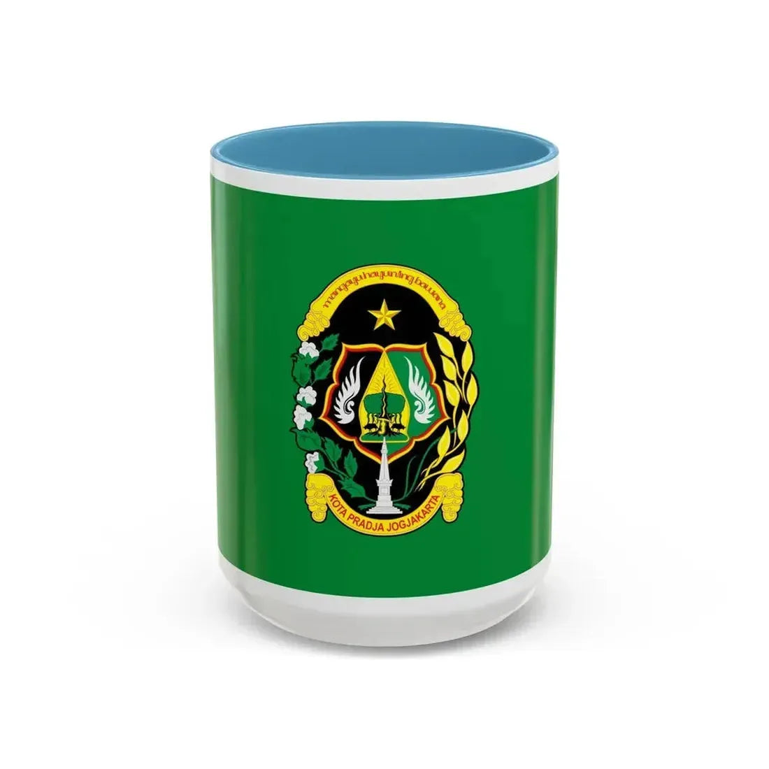 Flag of City of Yogyakarta Indonesia - Accent Coffee Mug 15oz Light Blue - Go Mug Yourself