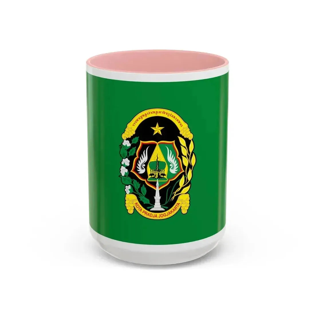 Flag of City of Yogyakarta Indonesia - Accent Coffee Mug 15oz Pink - Go Mug Yourself