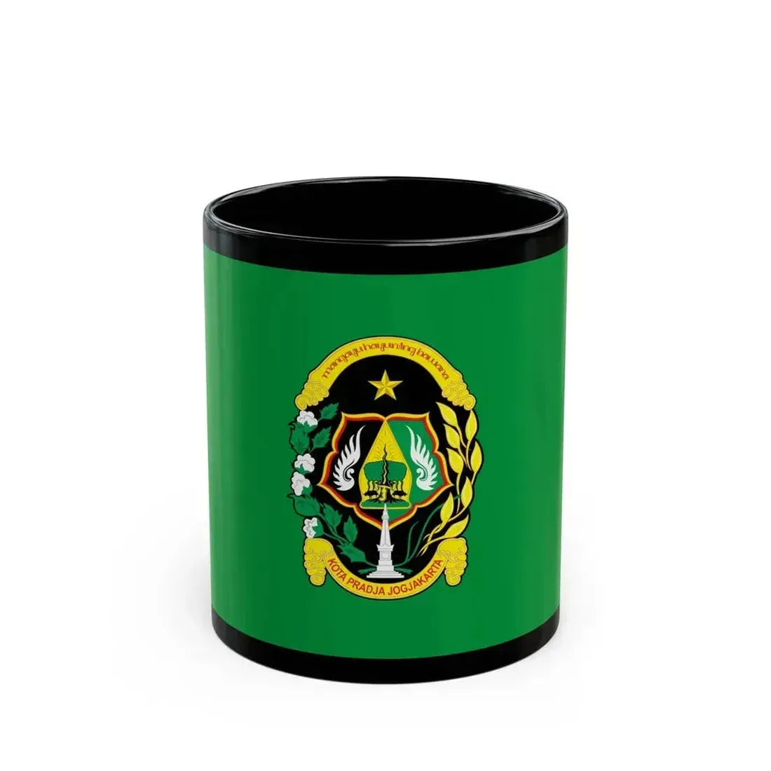 Flag of City of Yogyakarta Indonesia - Black Coffee Mug 11oz - Go Mug Yourself