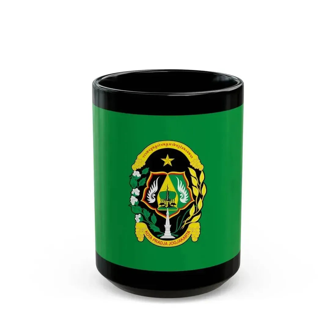 Flag of City of Yogyakarta Indonesia - Black Coffee Mug 15oz - Go Mug Yourself