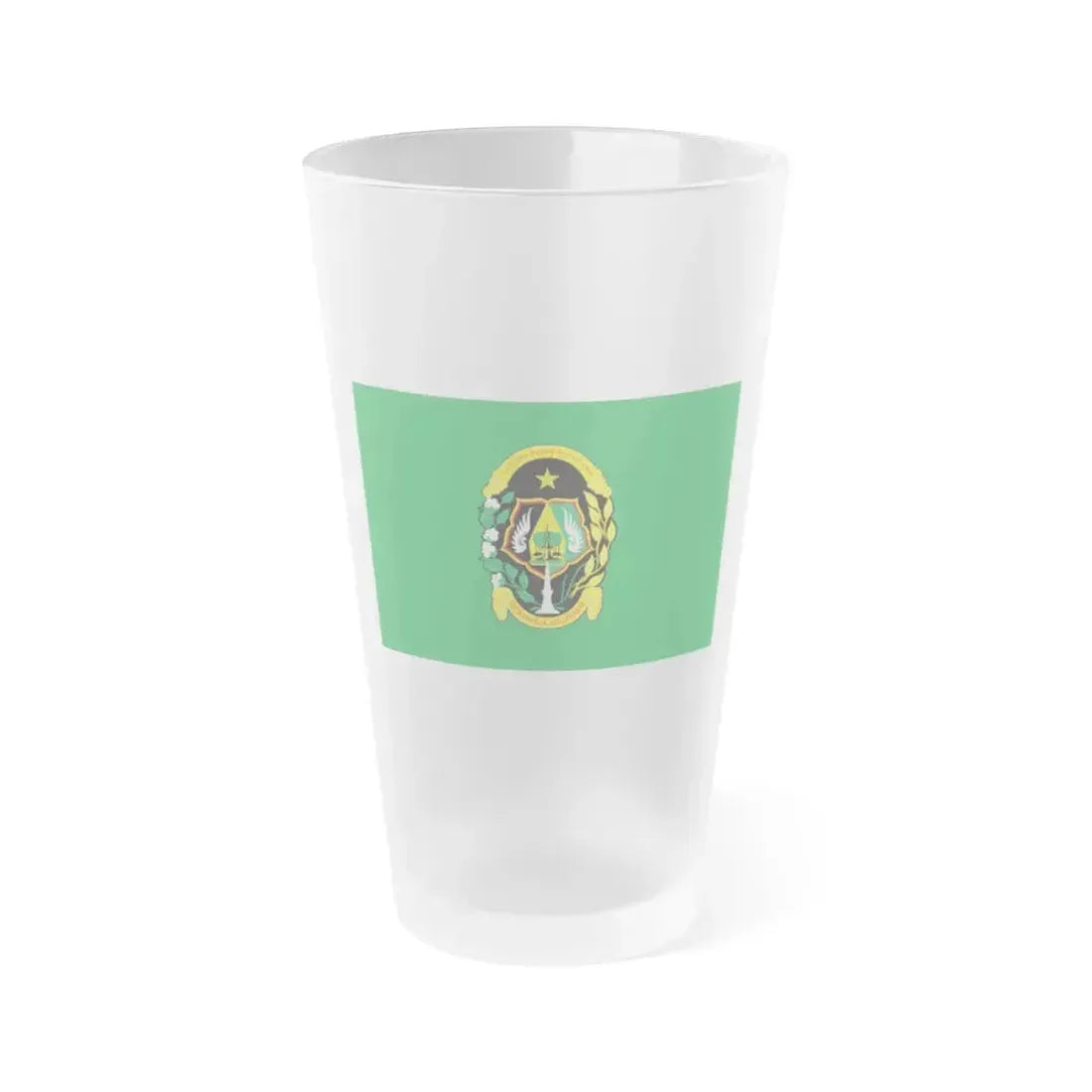 Flag of City of Yogyakarta Indonesia - Frosted Pint Glass 16oz 16oz Frosted - Go Mug Yourself